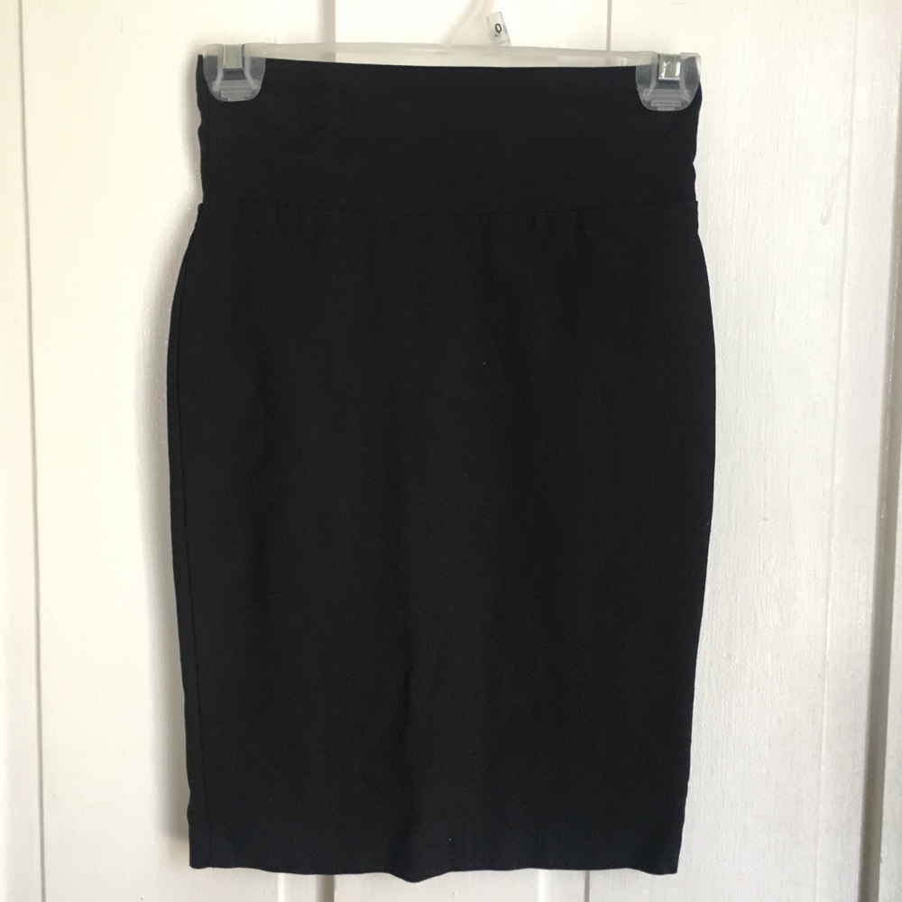 Classic black pencil skirt